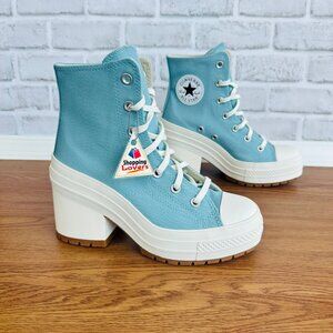 ⭐Converse Chuck 70 DE LUXE HEEL HI Platform 5.5 MEN Boots Sneakers Teal A08279C⭐